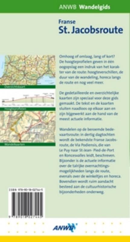 Franse St. Jacobsroute / ANWB wandelgids achterkant