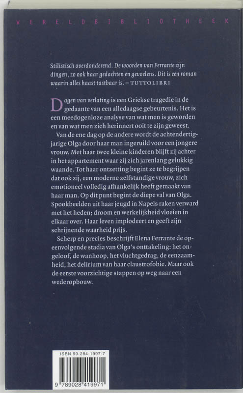 Dagen van verlating achterkant