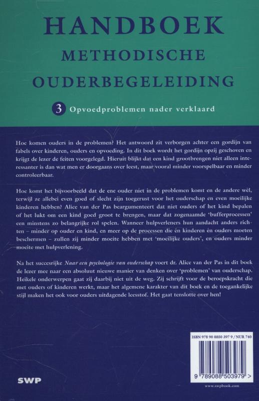 Opvoedproblemen nader verklaard / Handboek methodische ouderbegeleiding / 3 achterkant