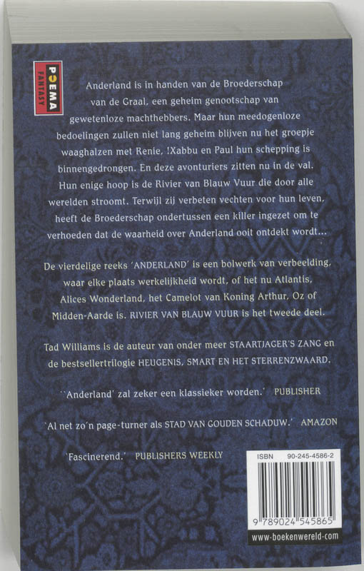 Anderland / 2 Rivier van Blauw Vuur / Poema fantasy achterkant