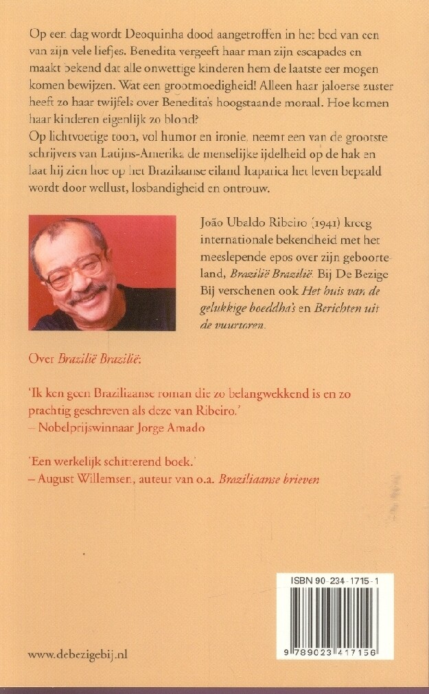 De ongelukkige en grootmoedige liefde van Benedita achterkant