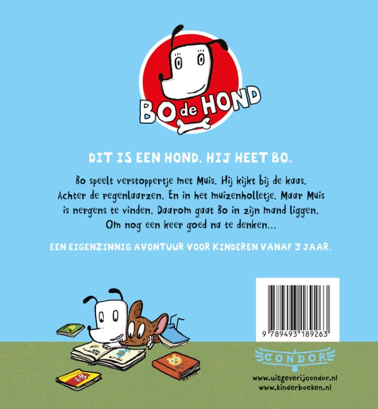 Bo speelt verstoppertje / Bo achterkant
