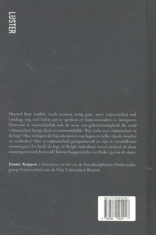 De essentie vrijmetselarij achterkant