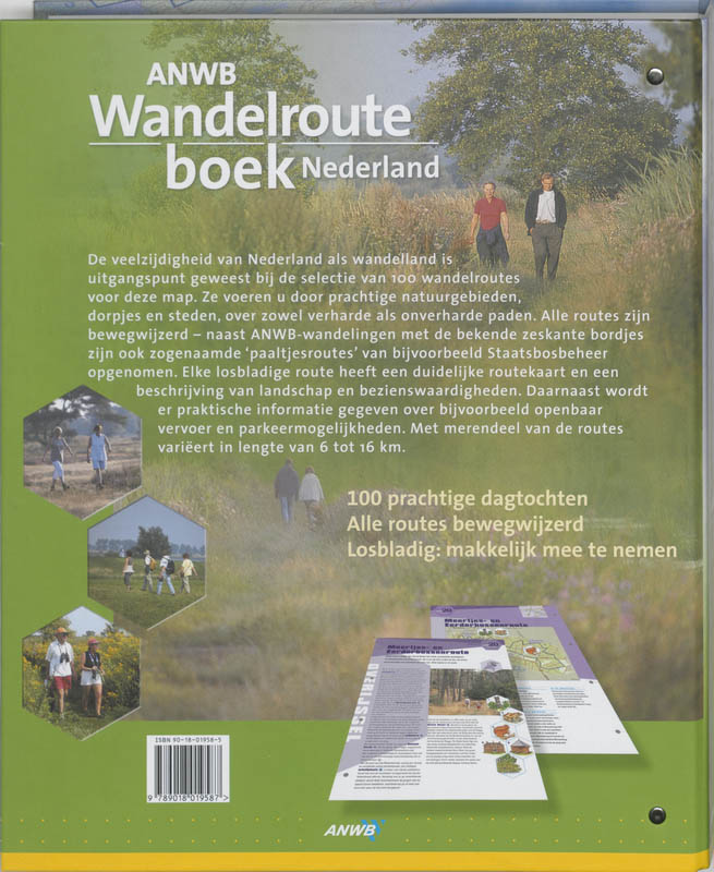 Anwb Wandelrouteboek Nederland achterkant