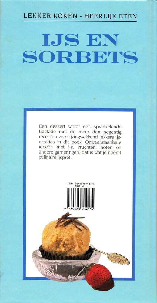 IJs en sorbets / Lekker koken, heerlijk eten achterkant