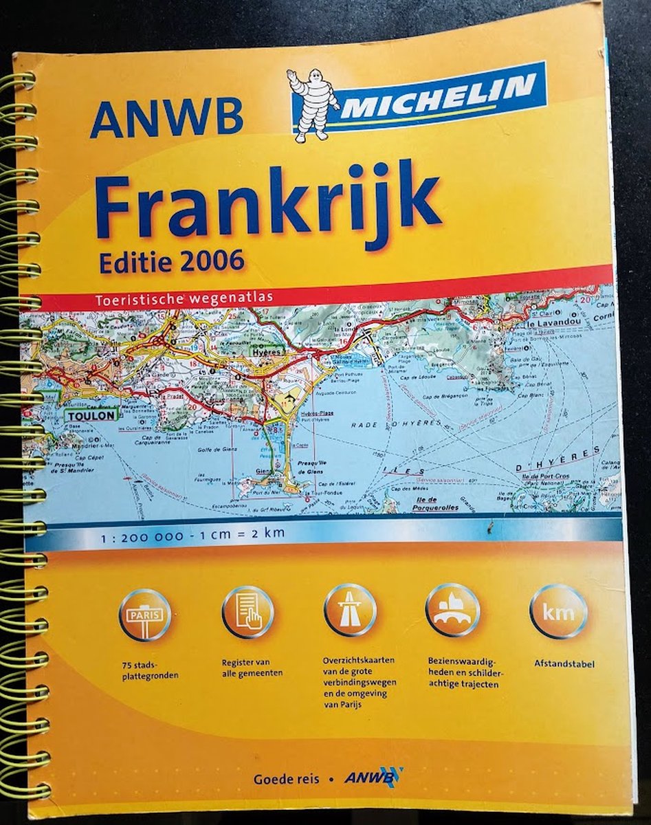 Frankrijk wegenatlas spiraal a4 (nl sp