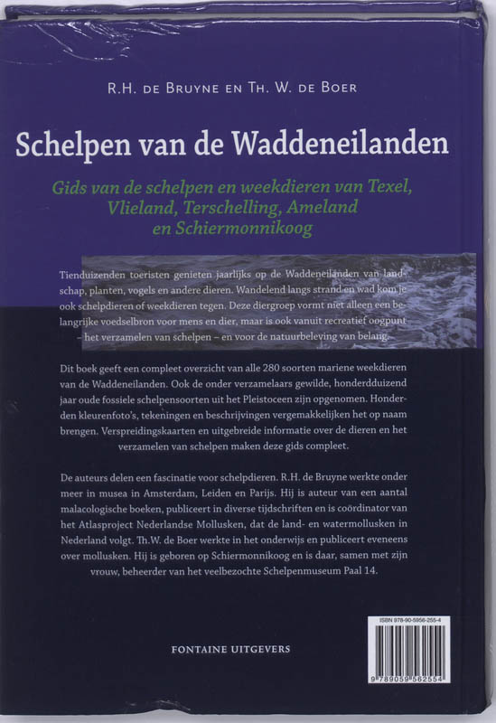 Schelpen van de waddeneilanden achterkant