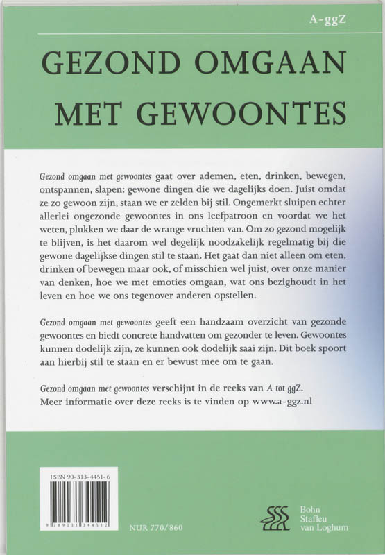 Gezond omgaan met gewoontes / Van A tot ggZ achterkant