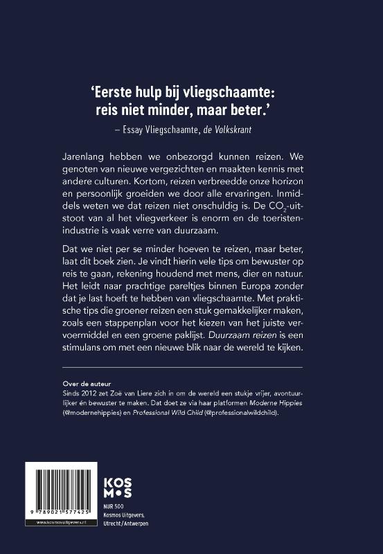 Duurzaam reizen Duurzaam reizen achterkant