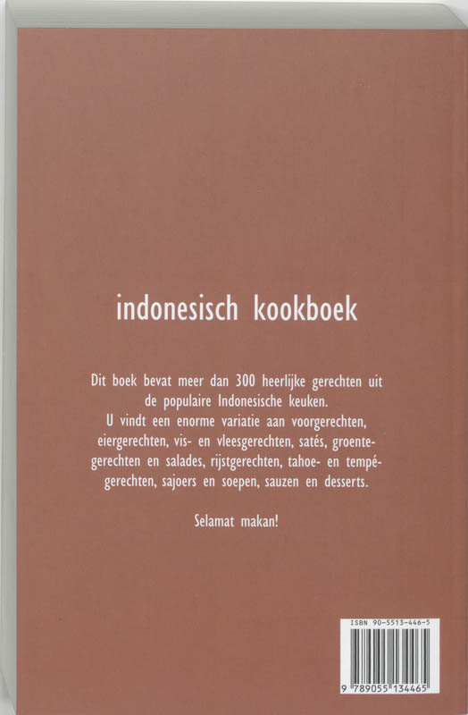 Indonesisch kookboek achterkant
