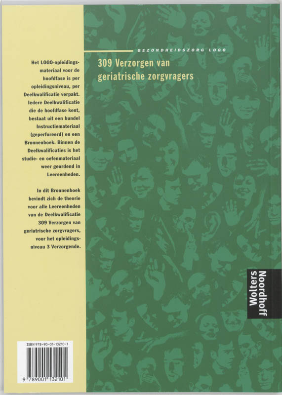 Gezondheidszorg Logo 3 - Verzorgende 309 Verzorgen van geriatrische zorgvragers Bronnenboek achterkant