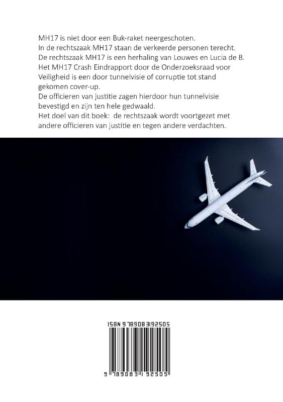 MH17 Een valse vlag terreuraanslag / Complotboek / 1 achterkant