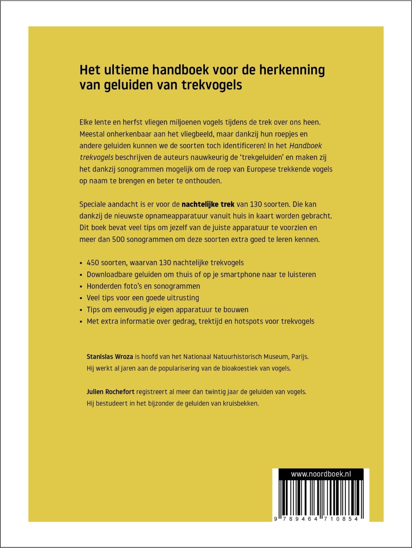 Handboek trekvogels achterkant