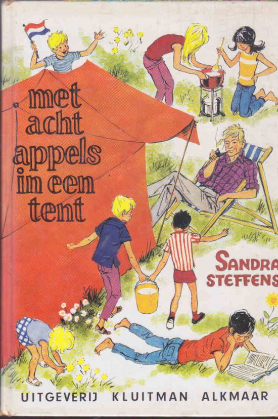 Met acht appels in een tent