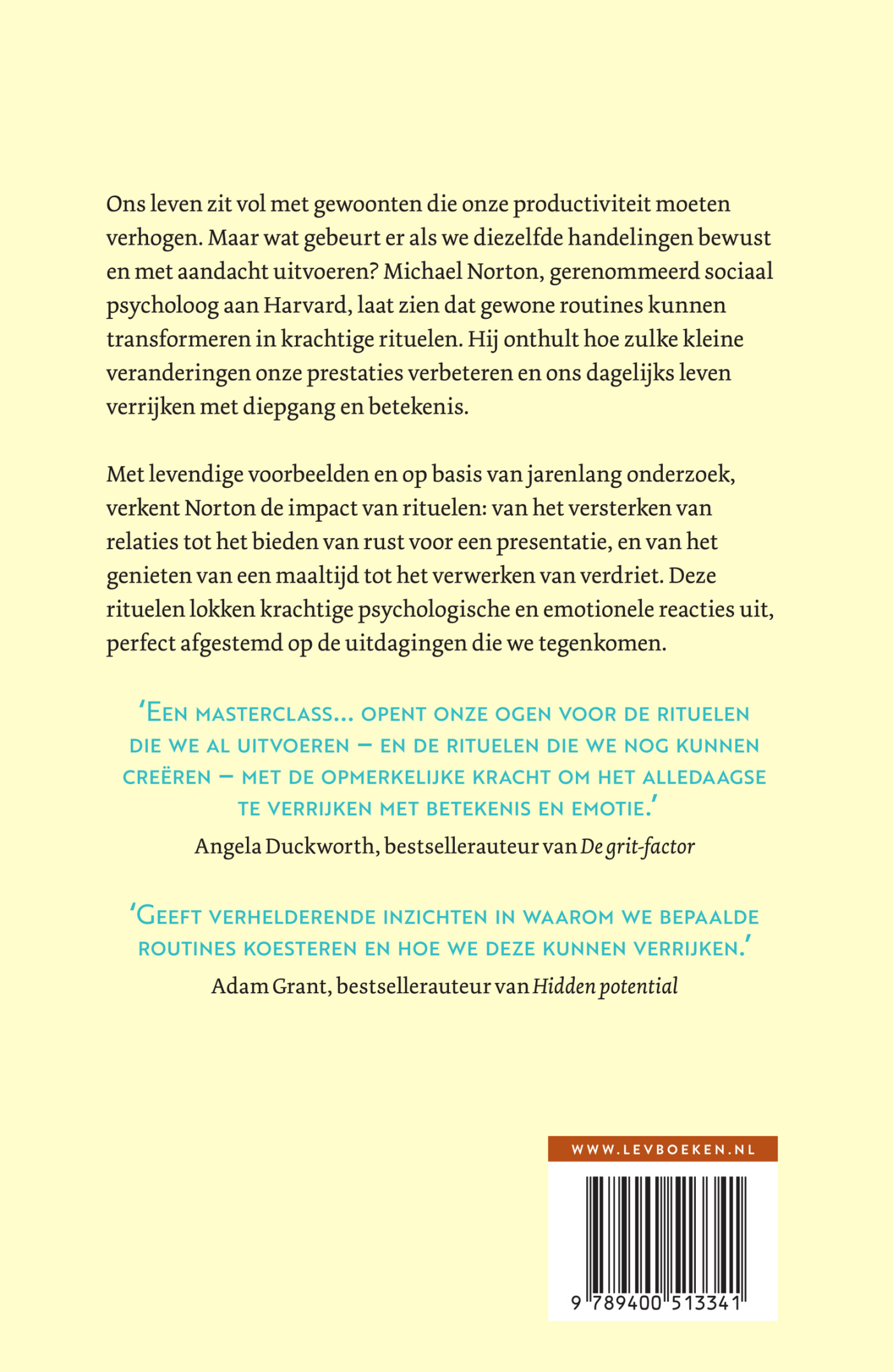 Van gewoonte naar ritueel achterkant