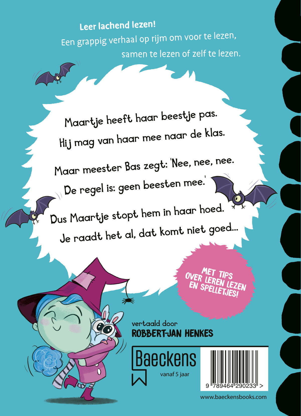 Maartjes bolle beest / De school voor monsters / 1 achterkant