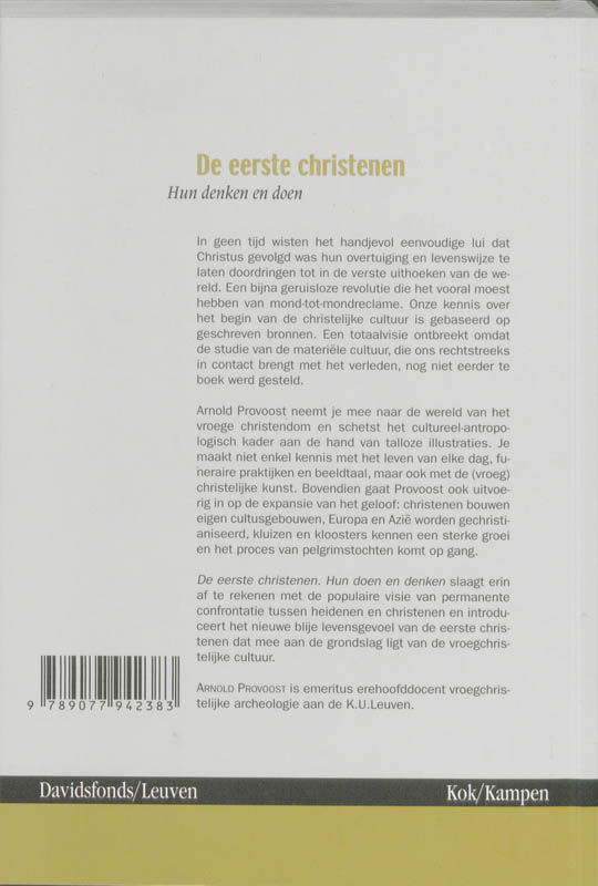 De eerste christenen achterkant