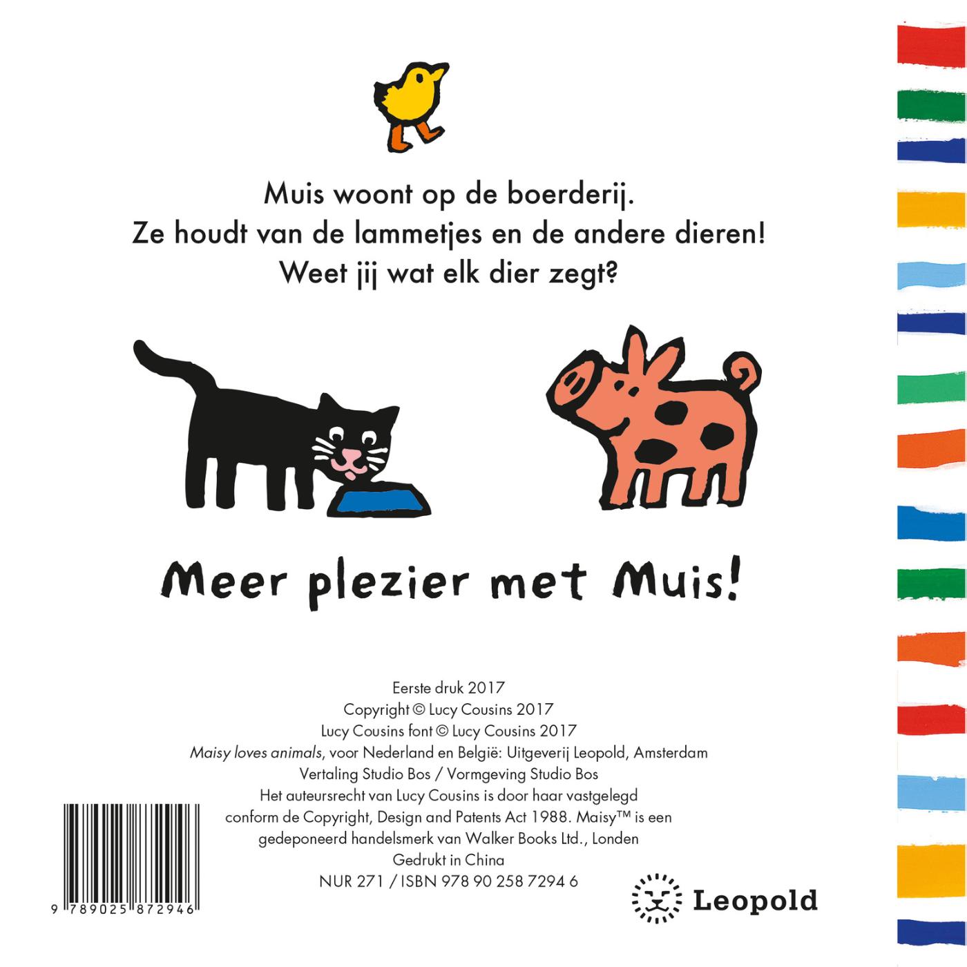 Muis houdt van dieren achterkant