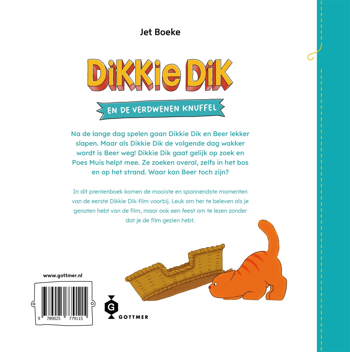 Dikkie Dik en de verdwenen knuffel / Dikkie Dik achterkant
