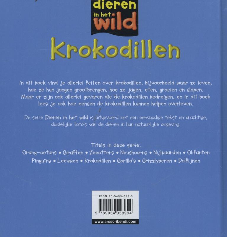Krokodillen / Dieren in het wild achterkant