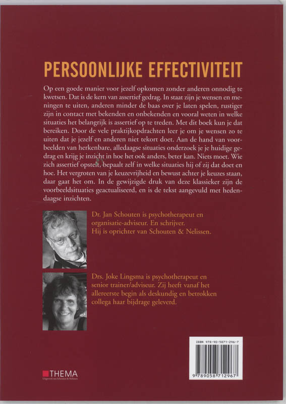 Persoonlijke effectiviteit Persoonlijke effectiviteit achterkant