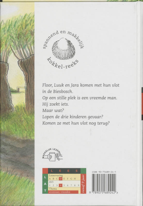 Een schat in de Biesbosch / Kokkel-reeks / 1 achterkant