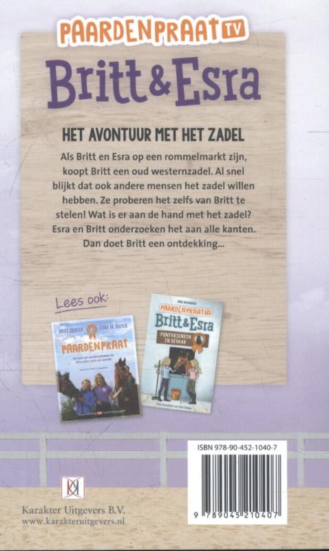 Het avontuur met het zadel / Paardenpraat tv Britt & Esra / 2 achterkant