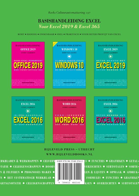 Basishandleiding Excel achterkant