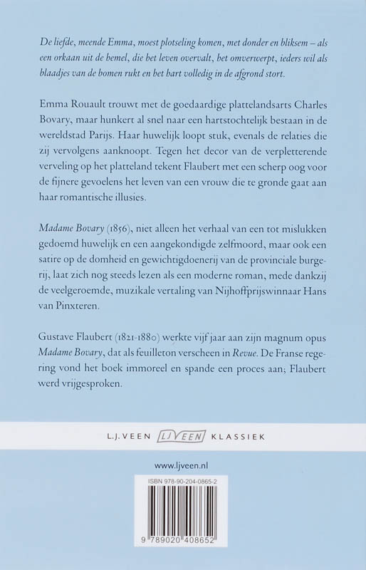 L.J. Veen klassiek - Madame Bovary achterkant