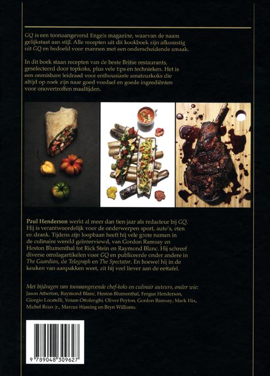 Het GQ mannenkookboek Het GQ mannenkookboek achterkant