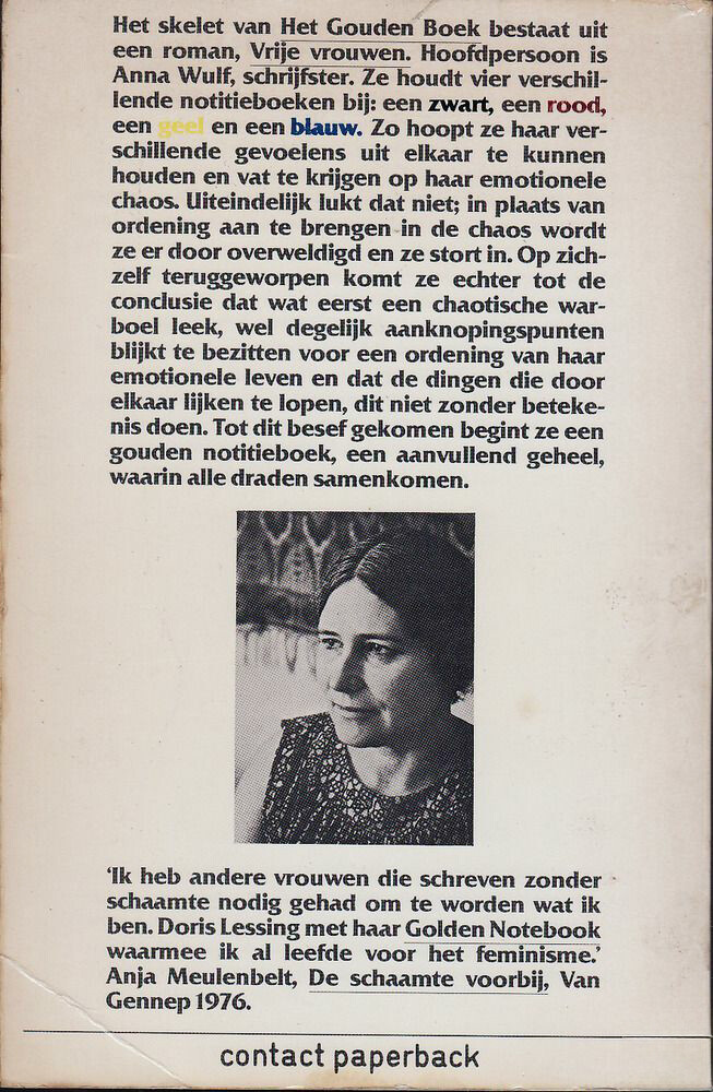 Het gouden boek / Contact paperback achterkant