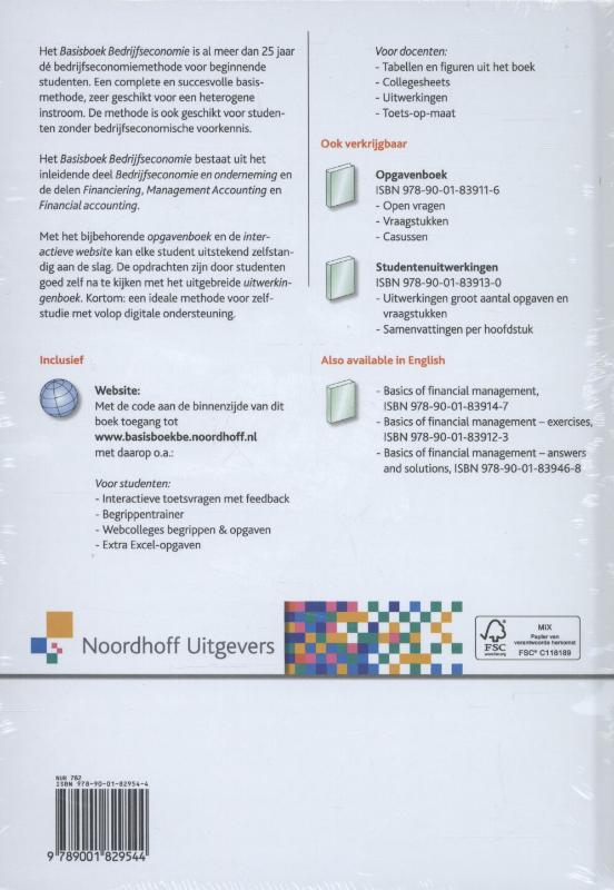 Basisboek Bedrijfseconomie - hoofdboek 10de druk Basisboek Bedrijfseconomie - hoofdboek 10de druk achterkant