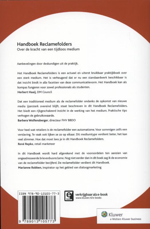Handboek reclamefolders achterkant