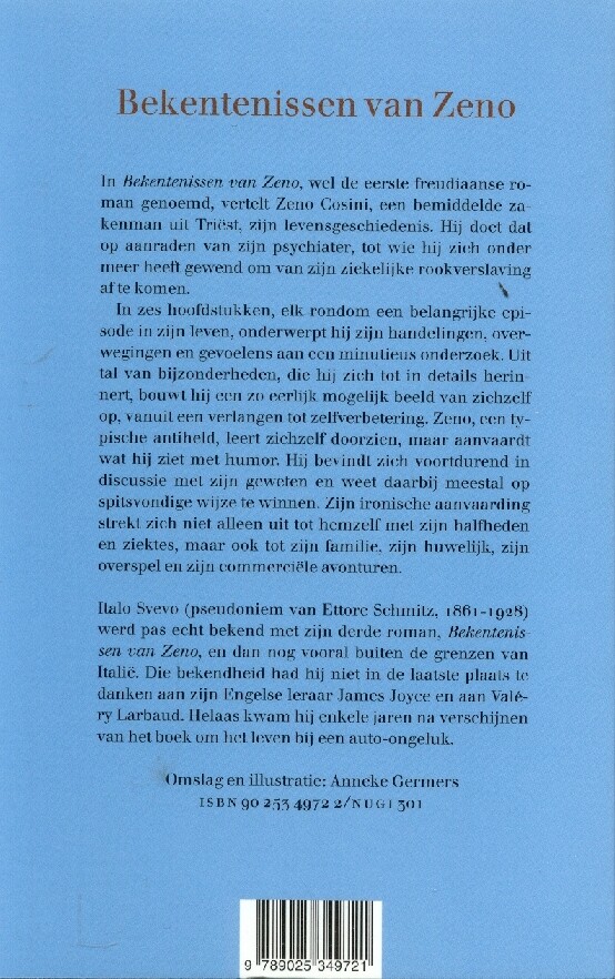 Bekentenissen van Zeno achterkant