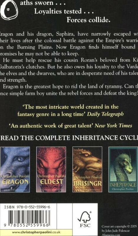 Brisingr, or The seven promises of Eragon Shadeslayer and Saphira Bjartskular / Inheritance / 3 achterkant