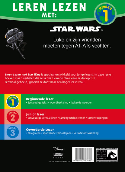 Leren lezen met Star Wars niveau 1 / Leren lezen met Star Wars niveau 1 achterkant