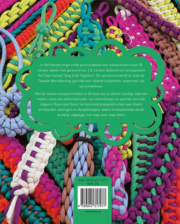 Het tweede enige echte paracord boek voor volwassenen achterkant