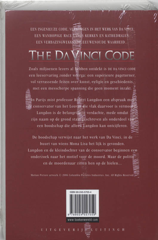 The Da Vinci Code achterkant