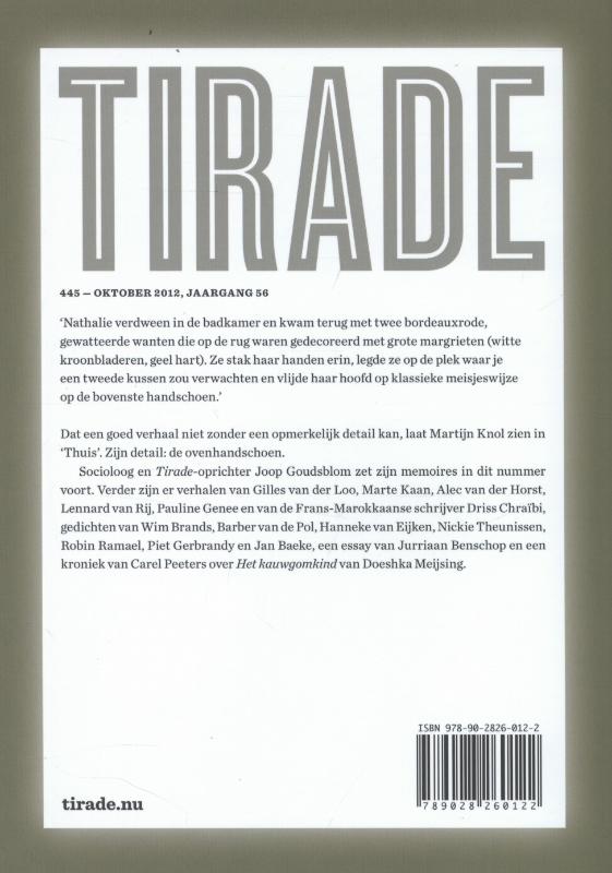 Tirade / Tirade / 445 achterkant