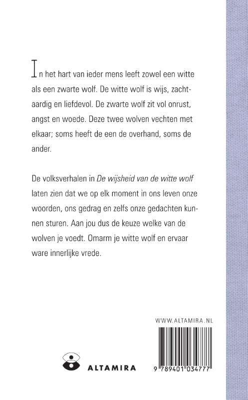 De wijsheid van de witte wolf achterkant