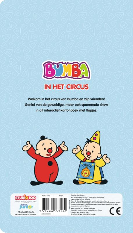 Bumba kartonboek met flapjes (lang) - In het circus achterkant