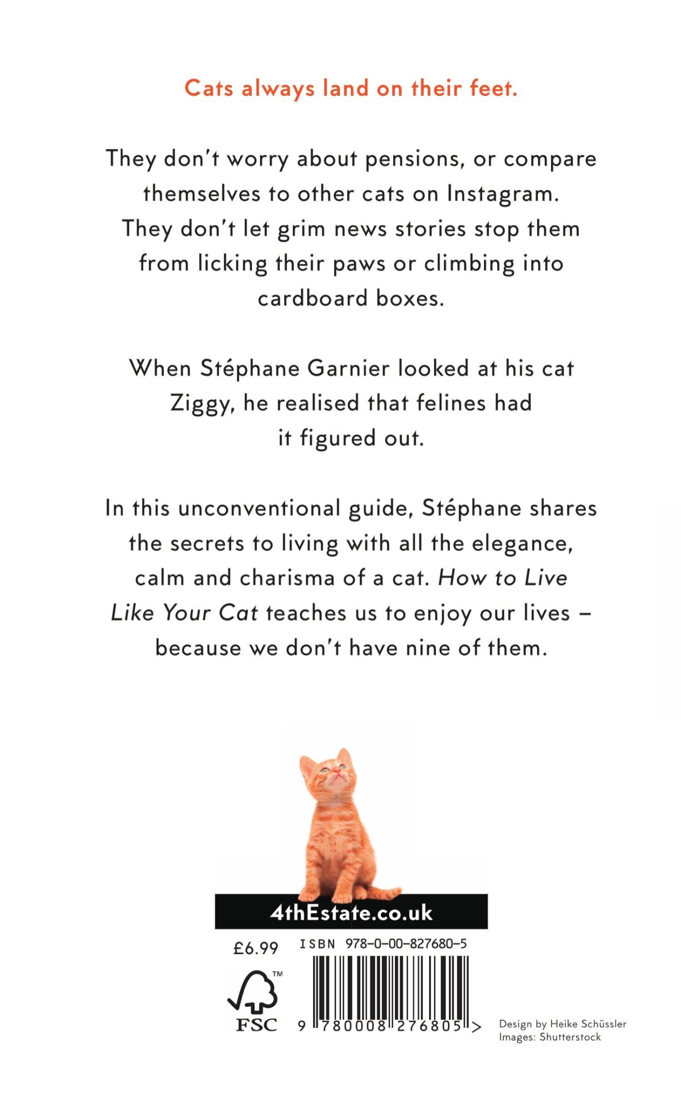 How to Live Like Your Cat achterkant