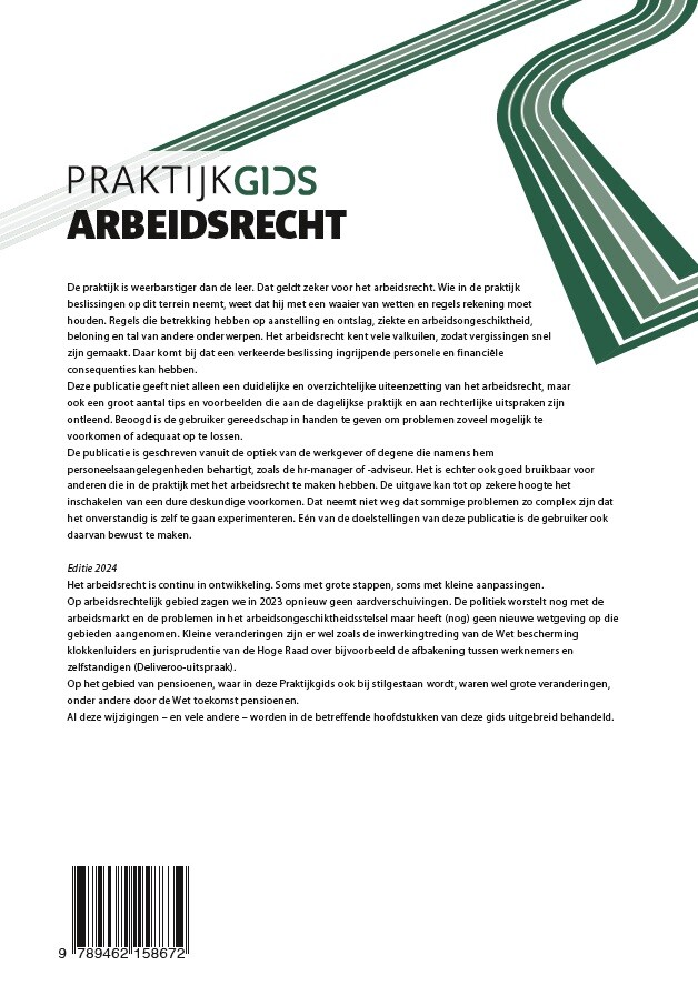 Praktijkgids Arbeidsrecht 2024 achterkant