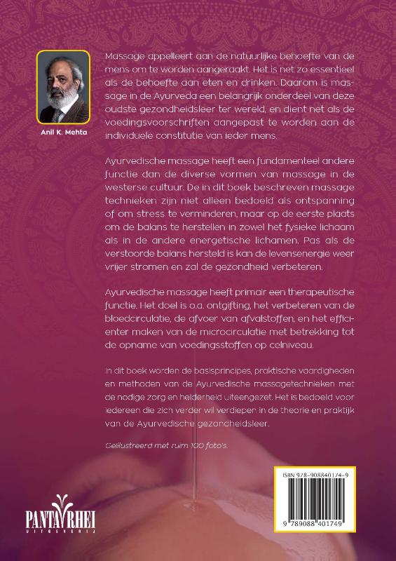 Handboek ayurvedische massage achterkant