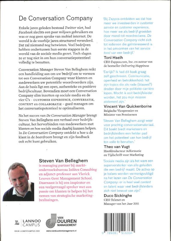 De conversation company De conversation company achterkant