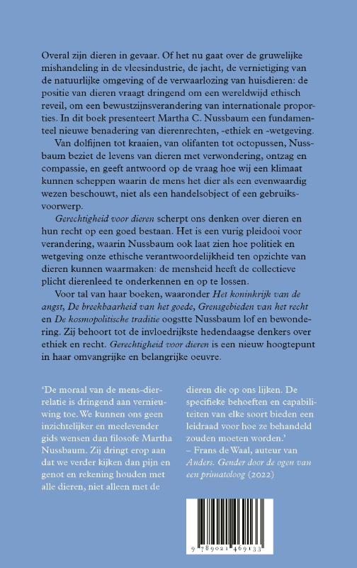 Gerechtigheid voor dieren achterkant