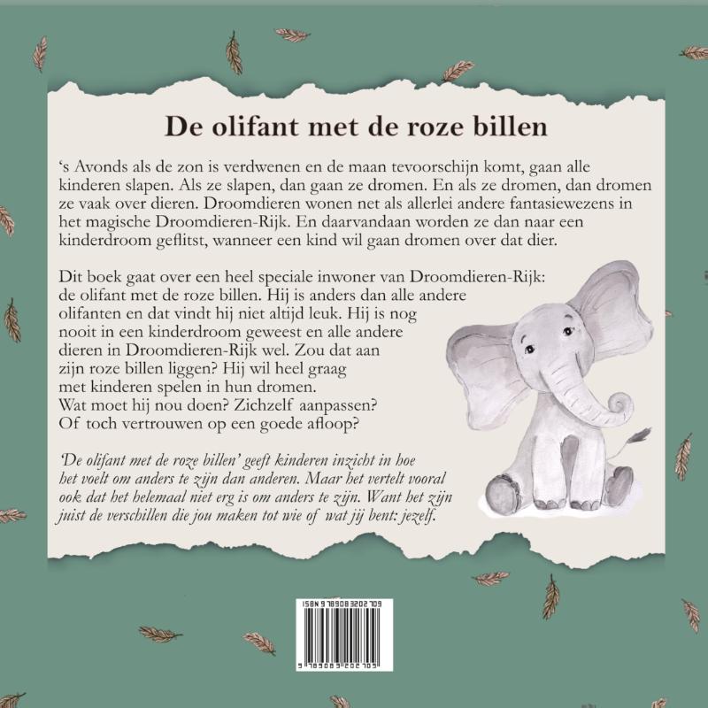 De olifant met de roze billen / De Droomdieren-Rijk serie / 1 achterkant