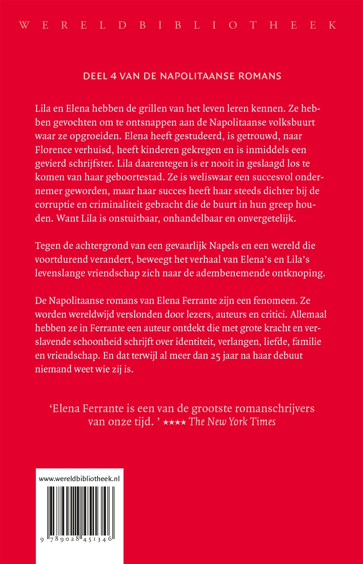 Het verhaal van het verloren kind / De Napolitaanse romans achterkant