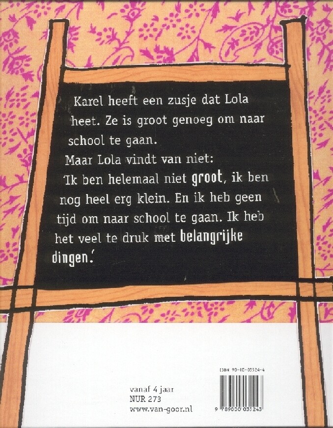 Ik ga niet naar school ! achterkant