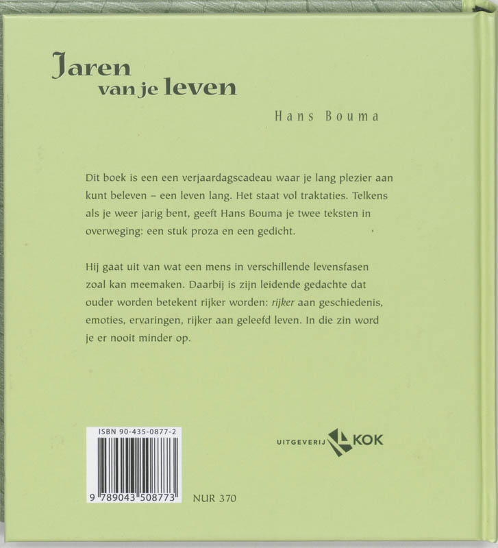 Jaren Van Je Leven achterkant